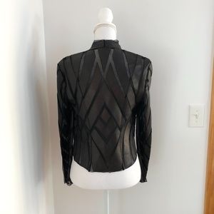 Dramatic Haute Hippie Leather and Mesh Jacket, S